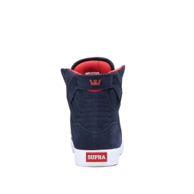 Supra Mens SKYTOP Navy/White High Top Shoes | CA-72724